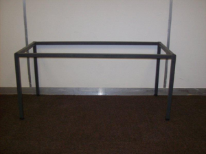 Donated steel frames for desks